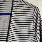 LuLaRoe  Sarah Duster Kimono Black Gray Stripe Size Med EUC/NC #1998 Photo 1