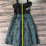 Donna Ricco  Off The Shoulder‎ Satin Jacquard Fit & Flare Dress in Emerald 12 NWT Photo 15