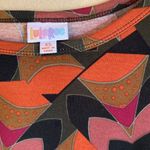 LuLaRoe  Carly T-Shirt Dress XS S M 4 6 8 I0 Black Pink Orange Geometric Floral Photo 5