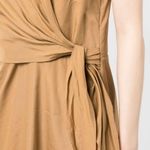 Vince NEW Sleeveless Cotton Shirt Dress in Caramel Brown Photo 3