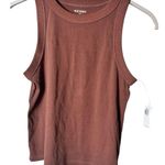 Old Navy Women's Brown Crop Sleeveless Tank Top Sz L NWT Photo 0