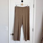 Vince Linen-Blend High-Rise Pull-On Wide Leg Pant in Moss Smoke Size L Photo 5