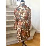 Vintage 70s Brown & Blue Floral Belted Fit & Flare Shirt Dress Photo 2