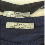 ZARA  W&B Collection Laced Shoulder Navy & White Black Striped Bundle Top Small Photo 8