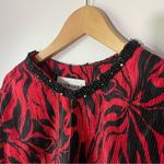 Vintage Victor Costa 2 Piece Red and Black Satin Tank Top Blouse and Jacket Size 12 Photo 8