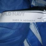 Old Navy L Sleeveless Rope Straps Pocketed Aloha Maxi Dress in Blue White Photo 6