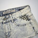 ZARA  Acid Wash Studded Shorts Photo 3