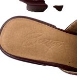 Bettye Muller Brea Leather Large Tassel Loafer Mule Burgundy Size 6.5 Photo 5