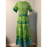 Fairy Ombre Floral Maxi Dress Smocked Tiered Green S boho whimsi Y2K resortWear Photo 1