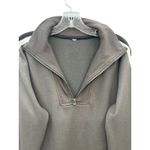 Athleta  Women's Circa Track Sweatshirt Dress Quarter Zip Gray Stripe Size XL Photo 9