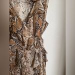 Diane Von Furstenberg  Lacey Python-print Wrap Dress‎ in Brown Silk Sz 8 Photo 7