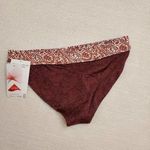 Athleta Womens Swim Bikini Bottoms Size Small Burgundy Aqualuxe Batik NEW Photo 1