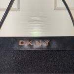 DKNY  90s Women's Authentic Wool/Leather Facile Frame Logo Clutch Shoulder Purse Photo 1