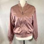 Fabletics  pink satin breathable Eva reversible bomber active jacket size small Photo 4