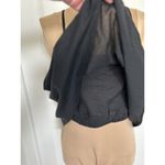 HYFVE Black Shoulder Tie Crop Top Size L Photo 1