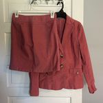 Ann Taylor Vintage Pink Corduroy Blazer and Skirt Set Photo 0