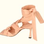 ZARA Studio Collection 9 Heels $229 Leather Sandals Lace Up Limited Edition Hoco Photo 2