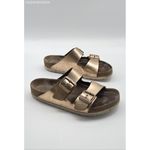 Birkenstock ‎ Tan Gold Women's Metallic Gold Strap Sandals - Size No Size Photo 2