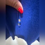 Michael Kors  V neck Lace-Up Grommet Knit Sweater Pullover *BLUE* Size XL Photo 2