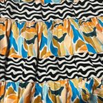 Voy Blue and Orange Tiered Ruffled dress new boutique dress Size L Photo 1