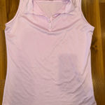 Sport Haley athletic athleisure tank top with collar‎ buttons, sz small Pink Photo 0