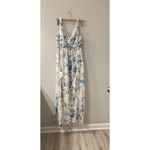Birdy Grey  Dress Womens Small Blue White‎ Chiffon Rococo Floral Maxi Cottagecore Photo 4