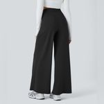 Halara  High Waist Wide Leg Drawstring Yoga Pants Patch Pockets Black XL NWT Photo 1