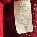 Victoria Collection New York dark red poncho knit silver studded One size NWT Photo 9