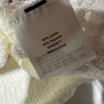 st. john's bay St. John’s Bay 3/4 Sleeve Ivory Eyelet Sweater Top Size M Medium NWT $36 Photo 8