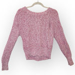 Free People Pink Marled Knit Sweater Soft Girl Preppy Boho Casual Cozy S Photo 0