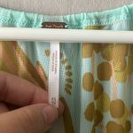 Free People Mint Combo Floral Print Of Paradise Tie Front Crop Top Size XS Photo 4