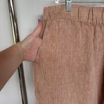 J. Jill Pure Linen Brown Elastic Waist Pants Wide Leg Beach Resortwear XL Petite Size undefined Photo 5