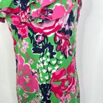 Lilly Pulitzer  Women's XS Whinnie Dress Emerald Green One Shoulder Ruffle 26329 Photo 3