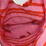 Kate Spade Womens Bow Bag Red Pink Striped Ribbon Nylon Tote Handbag Purse Photo 7