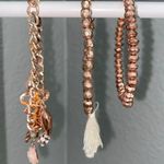 three rose gold charm bracelets boho Photo 0