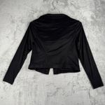 Marrakech Moto Jacket‎ Womens XS Black Draped Waterfall Front Zip Pockets Photo 2