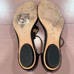 Corso Como  Ruffle T Strap Thong Sandal Black Leather Photo 4