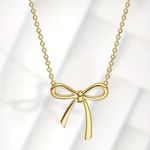 Madewell  Bow Necklace Gold Chain Adjustable Length Brand New Never Worn Photo 1
