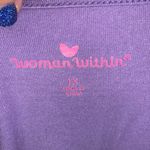 Woman Within  purple casual 1X short sleeve shirt Photo 7