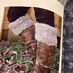 Simply Noelle  Boot Socks Knubby Knit blue gray NEW Photo 3