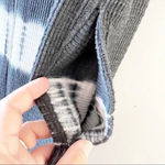 We The Free Free People Reverse Tie Dye Waffle Weave Tunic Dress XS Batik Gray Photo 6