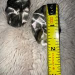 None Waves Oversized‎ Stud Earring Line Crumpled Pierced Ear Statement Silver Tone Photo 2