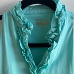 Lilly Pulitzer  UPF‎ 50+ Luxletic Lakelyn Ruffle Aqua Polo small athleisure yoga Photo 1