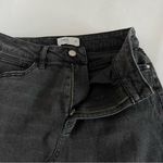 Tinsel Black Frayed Denim Skirt Size 26 Stone Wash Zip Closure Cotton A Photo 6