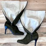 Boutique Beautiful dark green/Oliva heeled Sudue boots (6.5) Photo 2