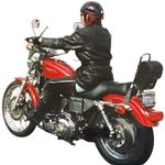 Tannery West 90s Black Leather Faux Fur Trim Coat size Small Photo 4