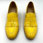 The Office of Angela Scott Leather Ms. Juliette Kiltie Loafer Yellow Size 9.5 Photo 1