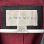 Worthington  Leather Black Jacket Vintage Medium Blazer Photo 2
