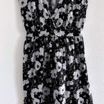 Ann Taylor Vintage Loft Dress Womens SP Black Floral Mini Babydoll Y2K Preppy Photo 0