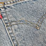 Levi's Vintage Y2K 550 Husky Denim Distressed Cutoff Shorts Photo 8